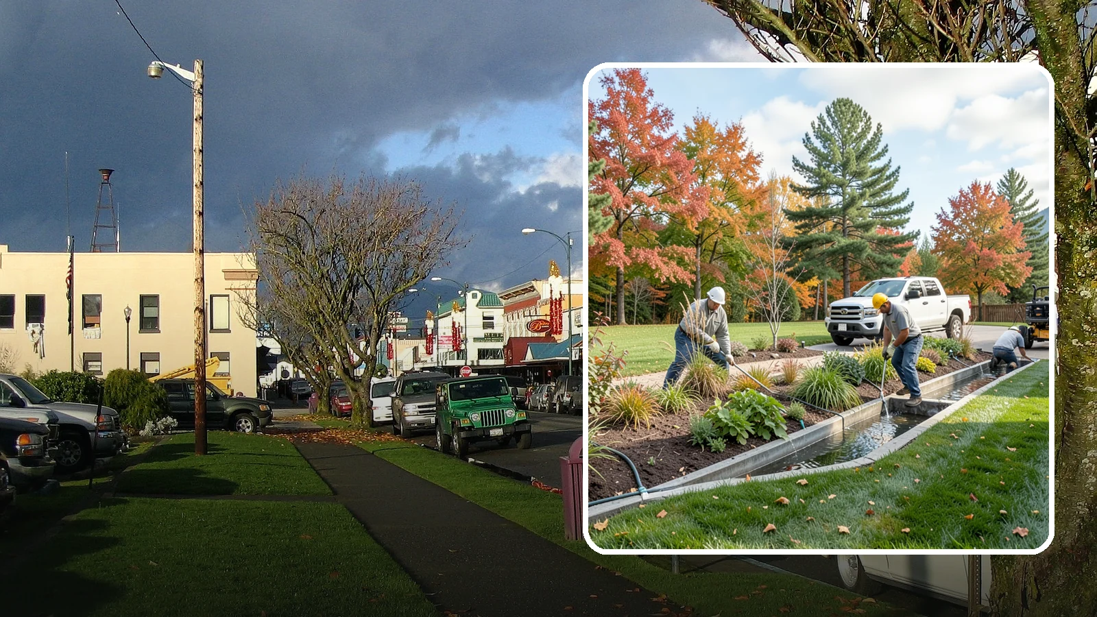 Bioswale Installation in Arlington, Snohomish County, WA - Engineered bioswales that channel, slow, and filter stormwater runoff naturally and attractively.