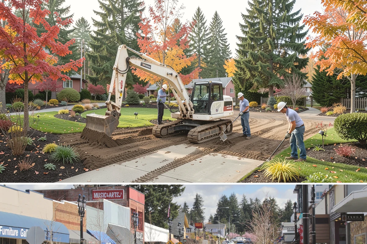 Bioswale Installation in Bothell, King County, WA - Best built and planted spring or fall.