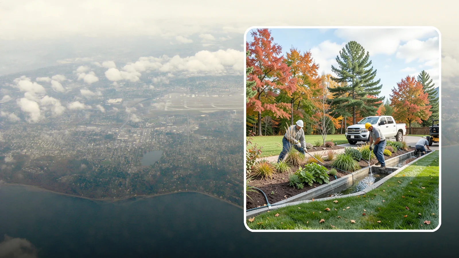 Bioswale Installation in Burien, King County, WA - Engineered bioswales that channel, slow, and filter stormwater runoff naturally and attractively.