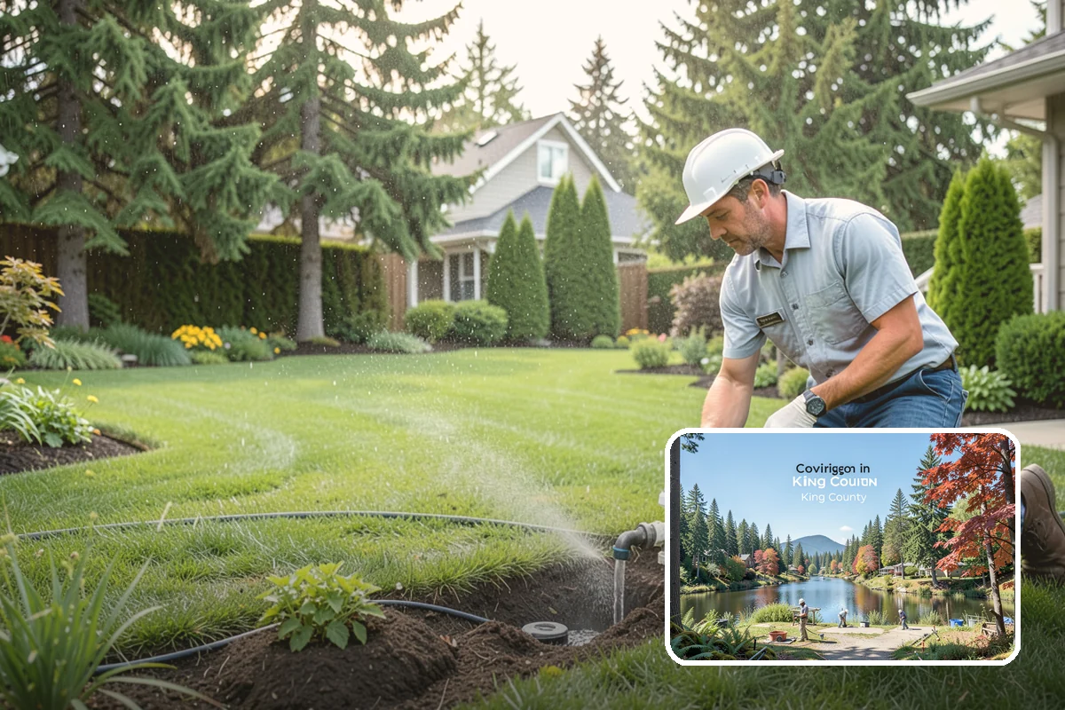 Bioswale Installation in Covington, King County, WA - Manages and filters stormwater