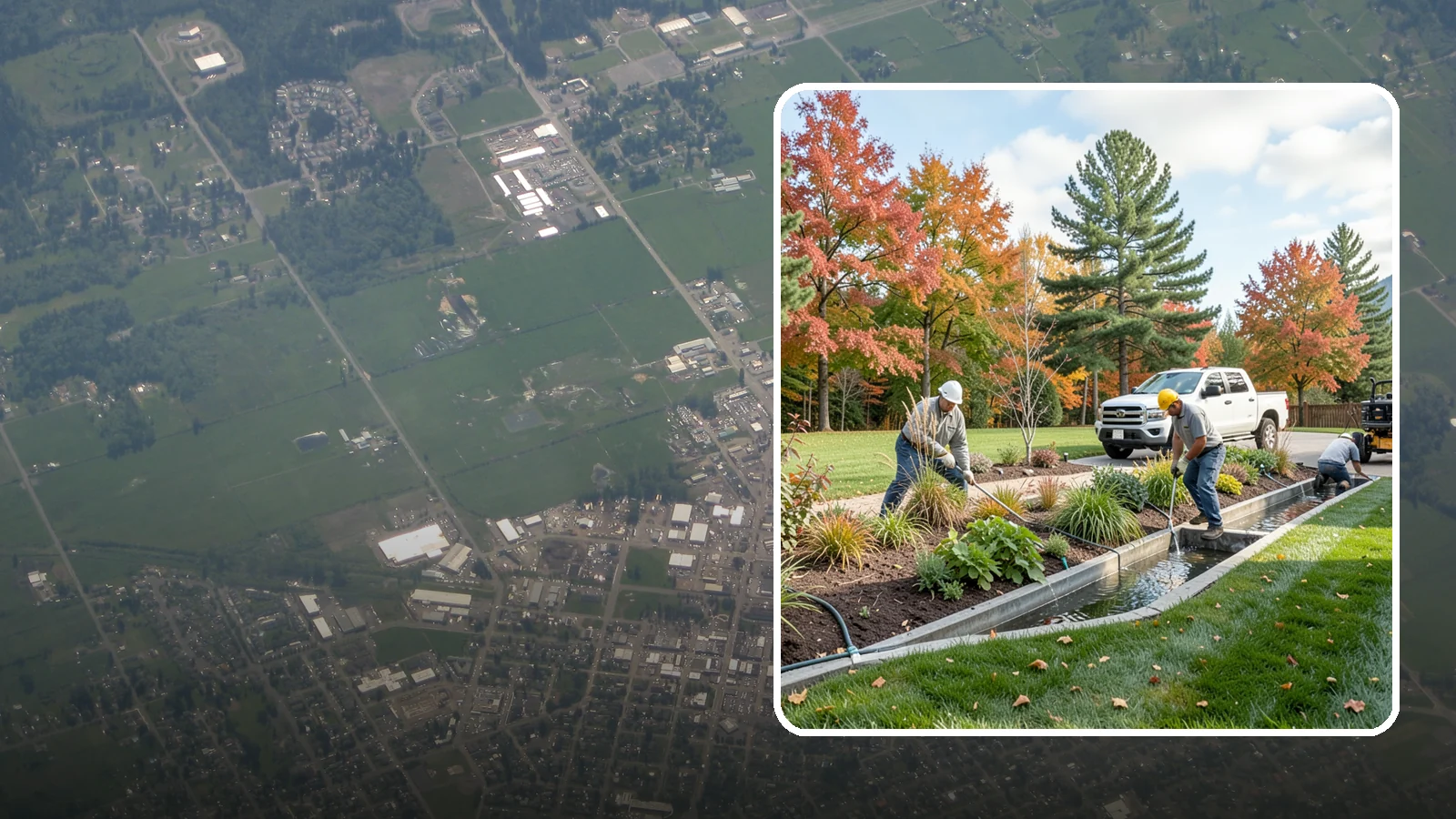 Bioswale Installation in Enumclaw, King County, WA - Engineered bioswales that channel, slow, and filter stormwater runoff naturally and attractively.