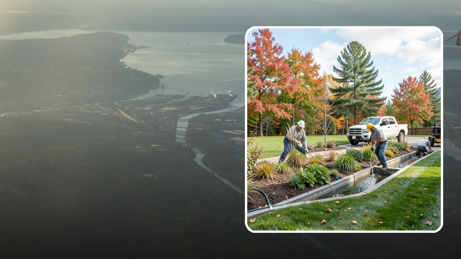 Bioswale Installation in Fife, Pierce County, WA - Engineered bioswales that channel, slow, and filter stormwater runoff naturally and attractively.