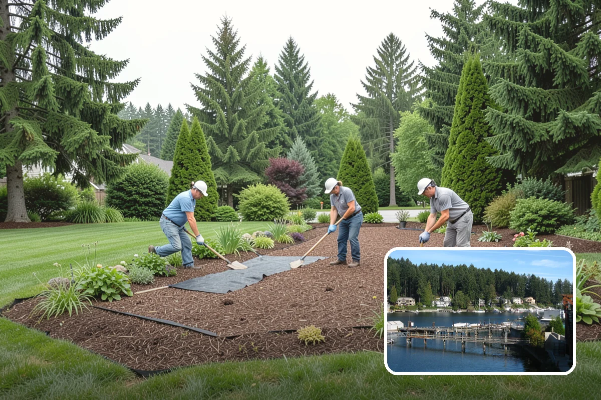Bioswale Installation in Gig Harbor, Pierce County, WA - Manages and filters stormwater