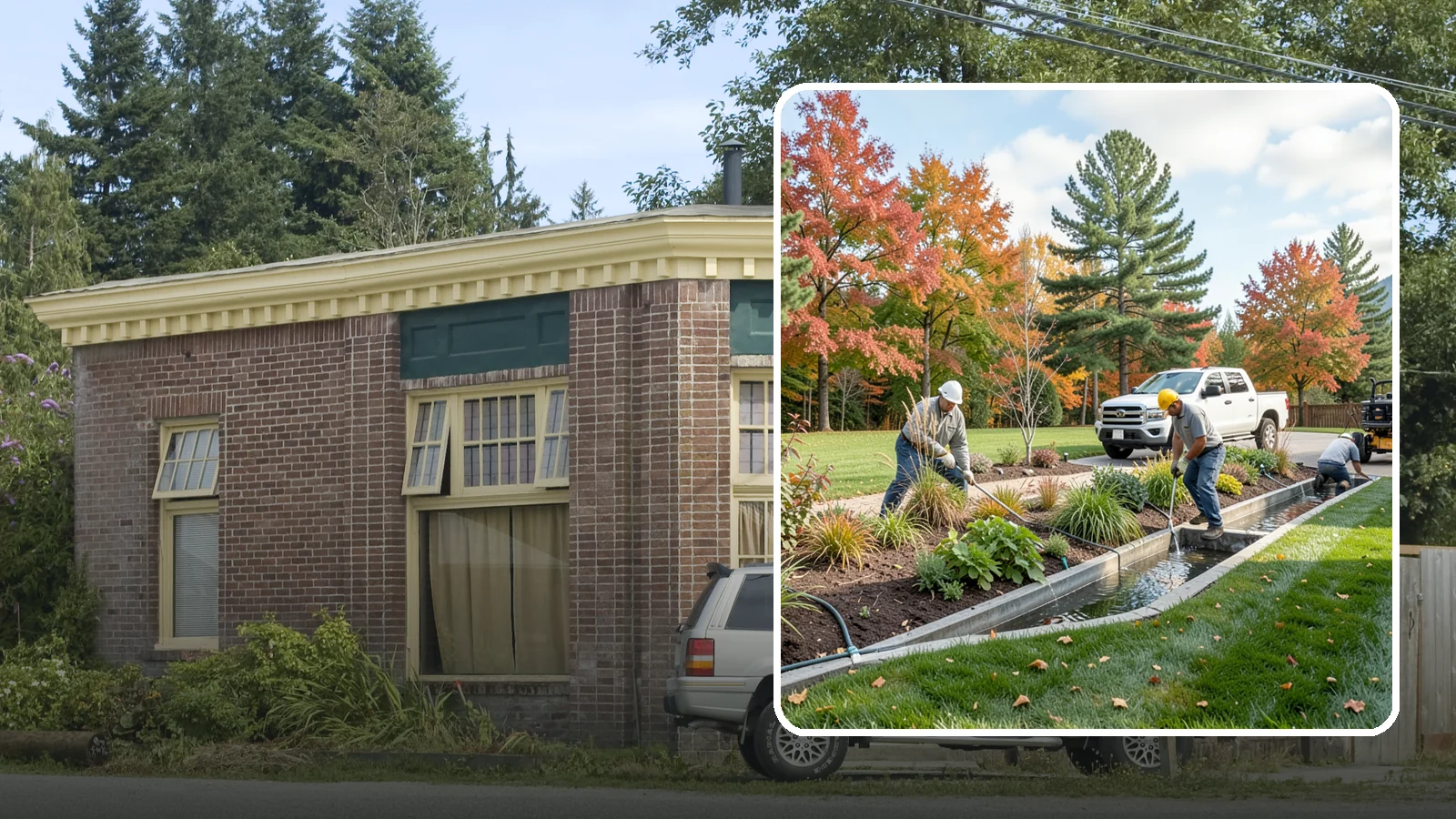 Bioswale Installation in Hamilton, Skagit County, WA - Engineered bioswales that channel, slow, and filter stormwater runoff naturally and attractively.