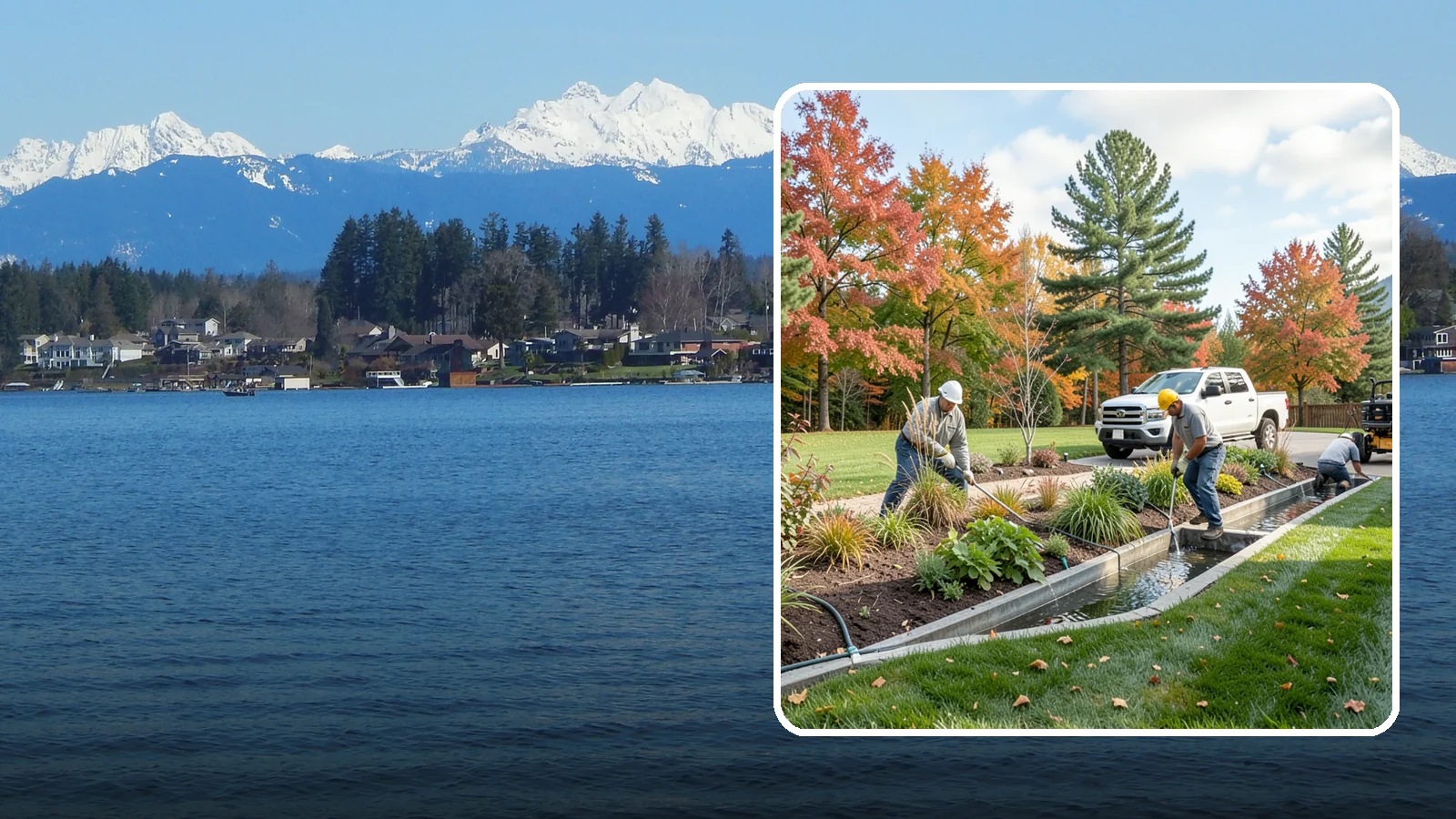 Bioswale Installation in Lake Stevens, Snohomish County, WA - Engineered bioswales that channel, slow, and filter stormwater runoff naturally and attractively.