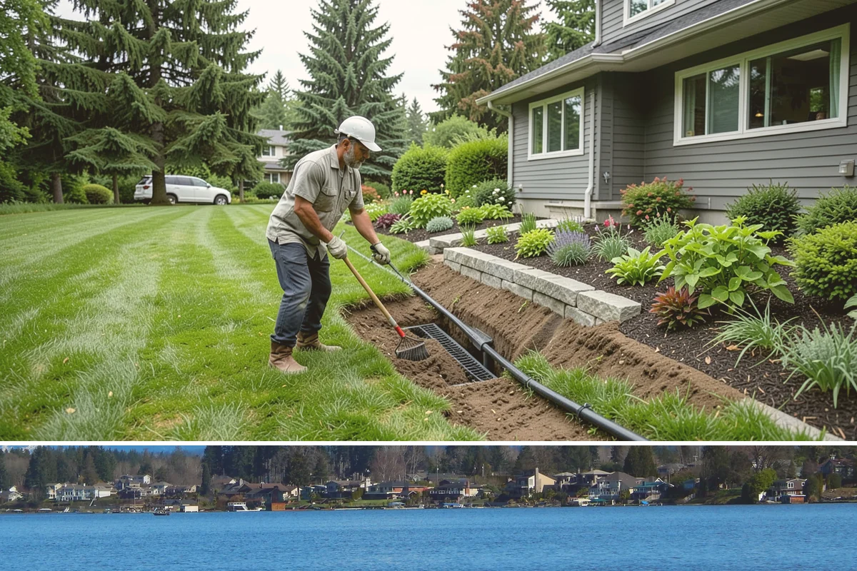 Bioswale Installation in Lake Stevens, Snohomish County, WA - Best built and planted spring or fall.
