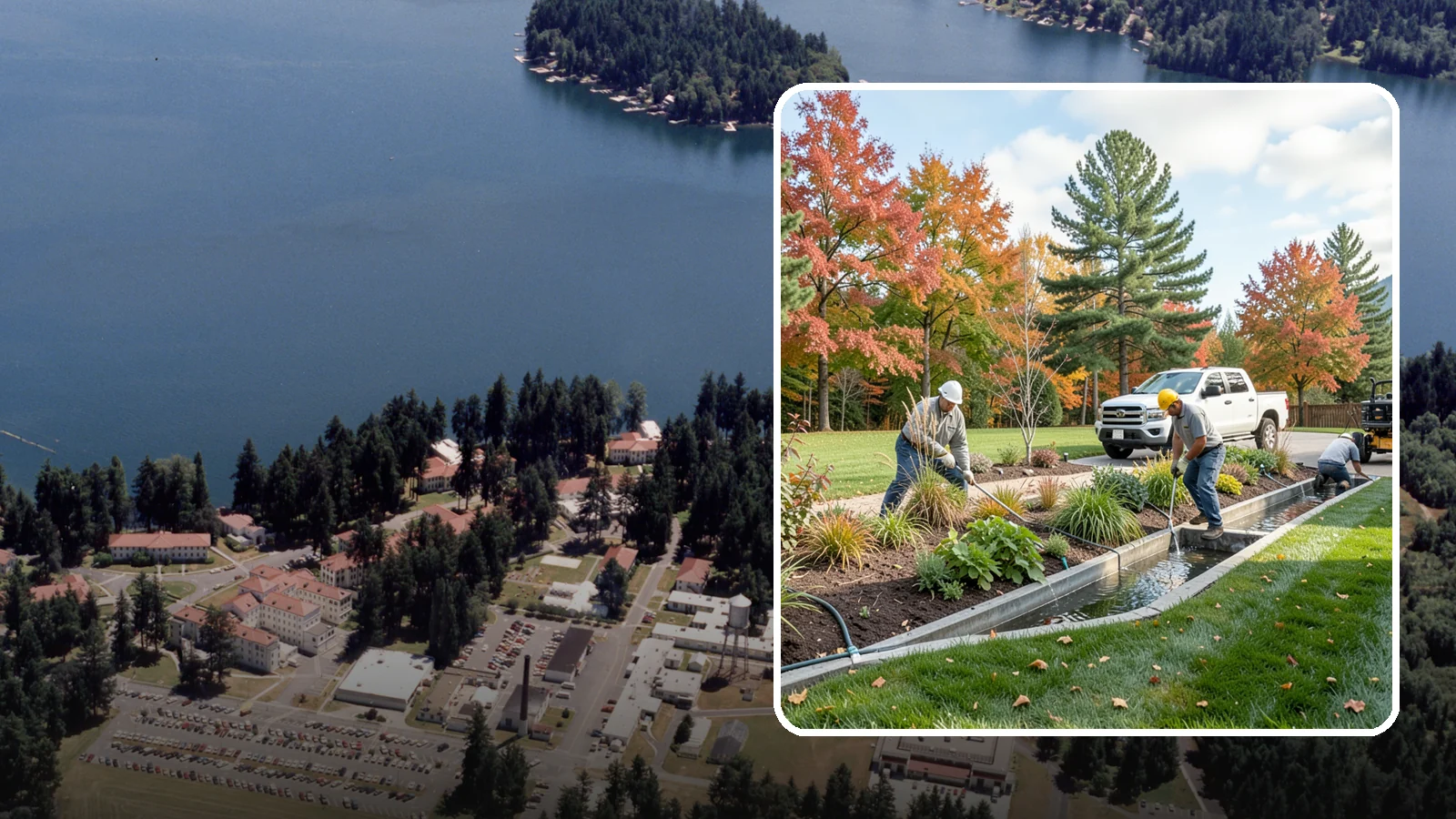 Bioswale Installation in Lakewood, Pierce County, WA - Engineered bioswales that channel, slow, and filter stormwater runoff naturally and attractively.