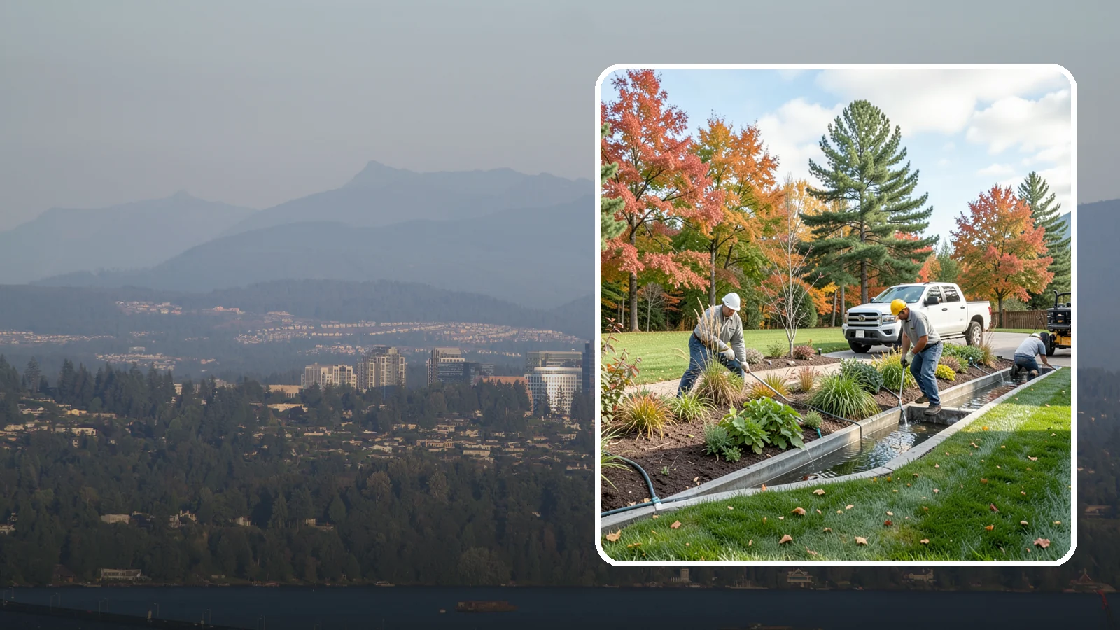 Bioswale Installation in Medina, King County, WA - Engineered bioswales that channel, slow, and filter stormwater runoff naturally and attractively.