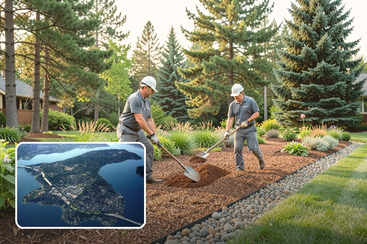 Bioswale Installation in Mercer Island, King County, WA - Manages and filters stormwater