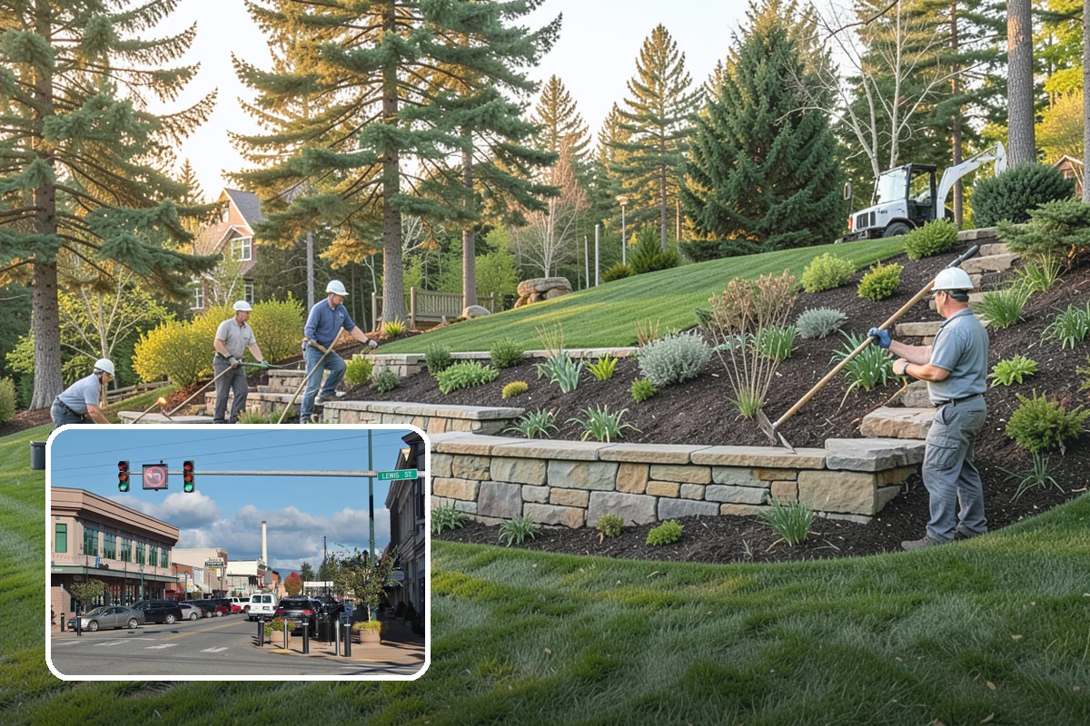 Bioswale Installation in Monroe, Snohomish County, WA - Manages and filters stormwater