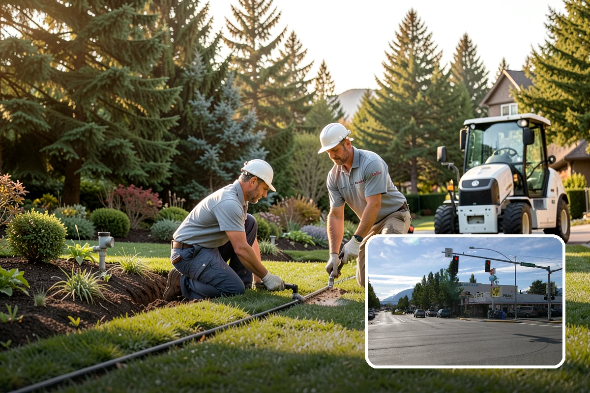 Bioswale Installation in North Bend, King County, WA - Manages and filters stormwater