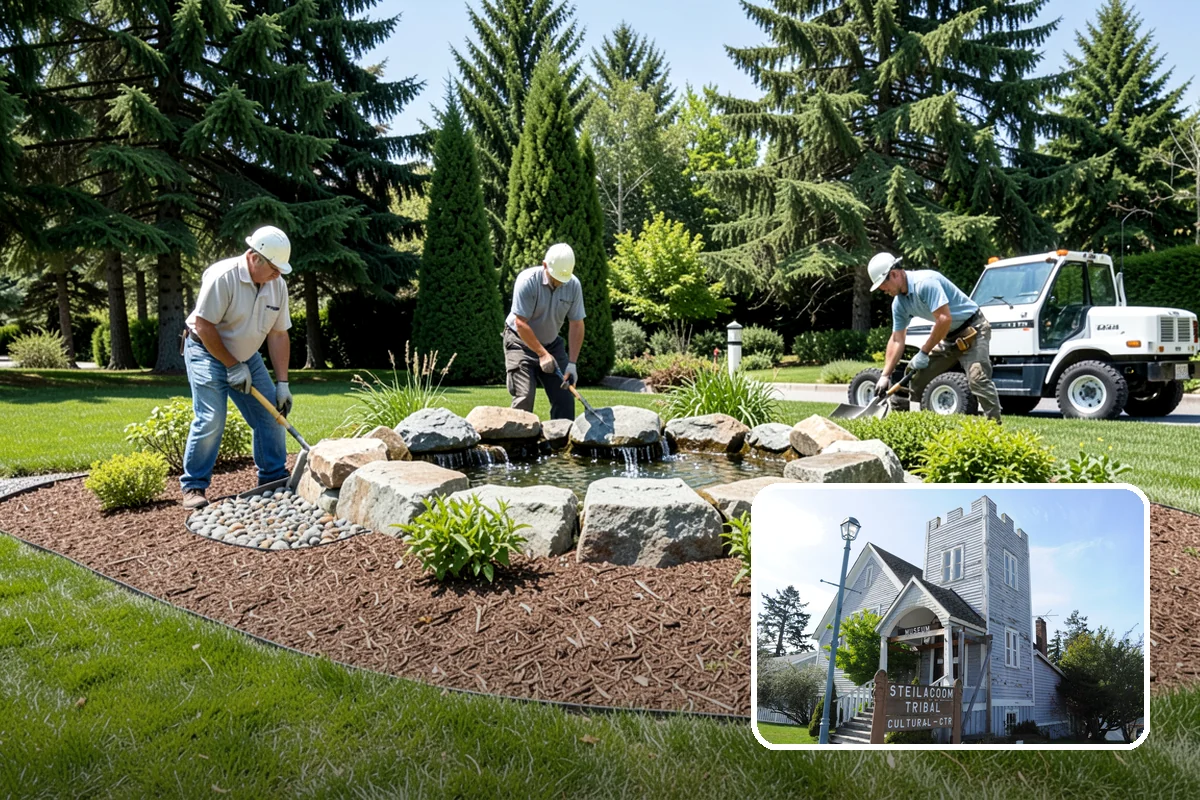 Bioswale Installation in Steilacoom, Pierce County, WA - Manages and filters stormwater