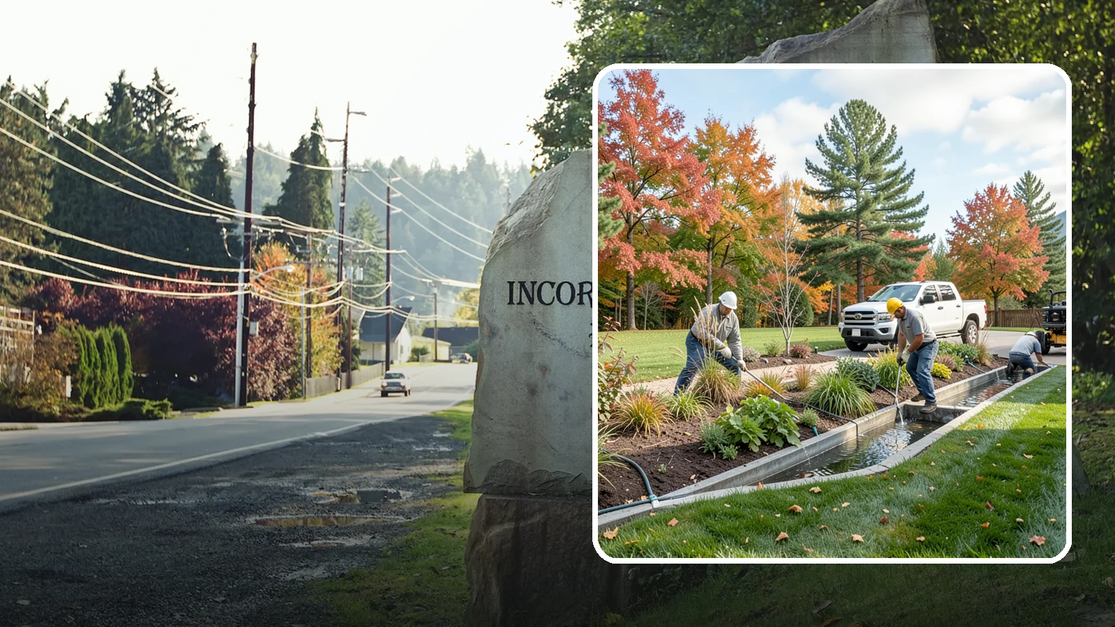 Bioswale Installation in Wilkeson, Pierce County, WA - Engineered bioswales that channel, slow, and filter stormwater runoff naturally and attractively.