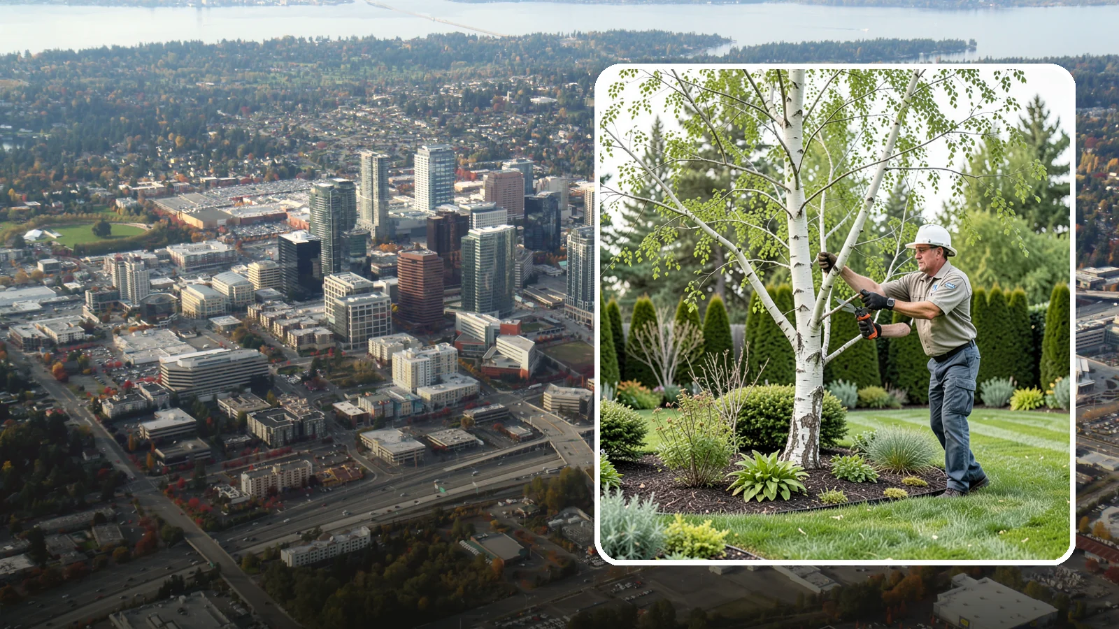 Birch Tree Pruning in Bellevue, King County, WA - Well-timed birch pruning that limits heavy sap bleeding while improving health and structure.