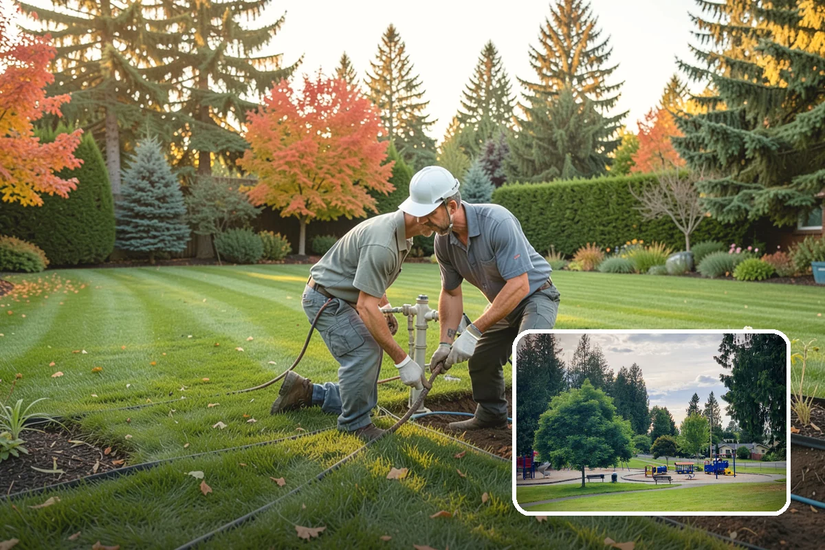 Birch Tree Pruning in Bonney Lake, Pierce County, WA - Timed to limit heavy sap bleeding