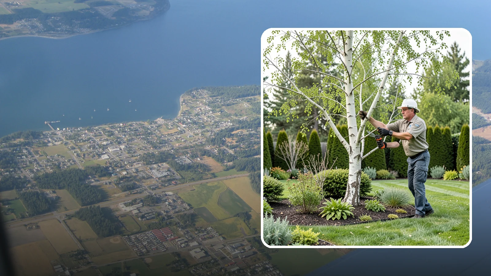 Birch Tree Pruning in Coupeville, Island County, WA - Well-timed birch pruning that limits heavy sap bleeding while improving health and structure.