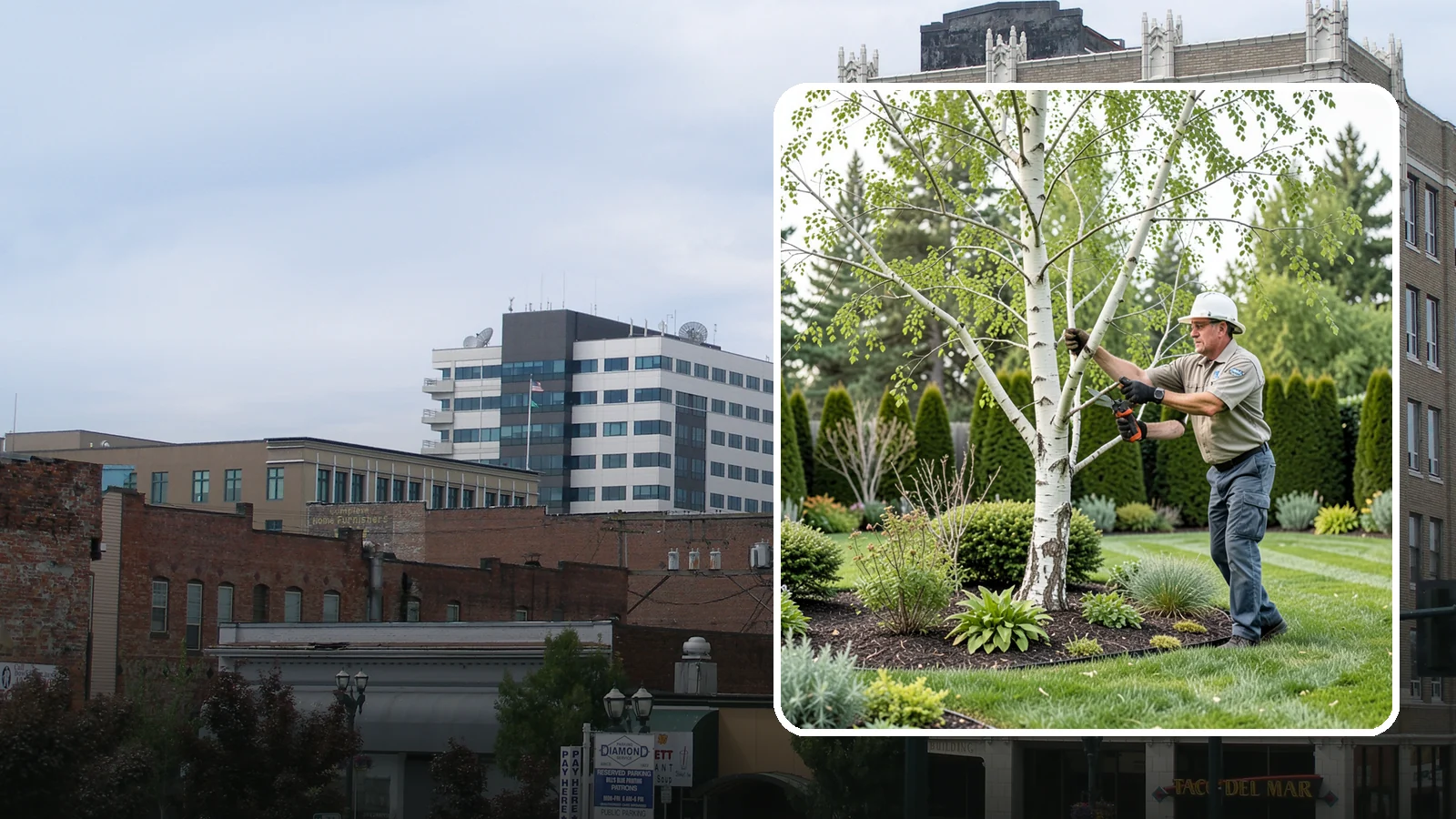 Birch Tree Pruning in Everett, Snohomish County, WA - Well-timed birch pruning that limits heavy sap bleeding while improving health and structure.