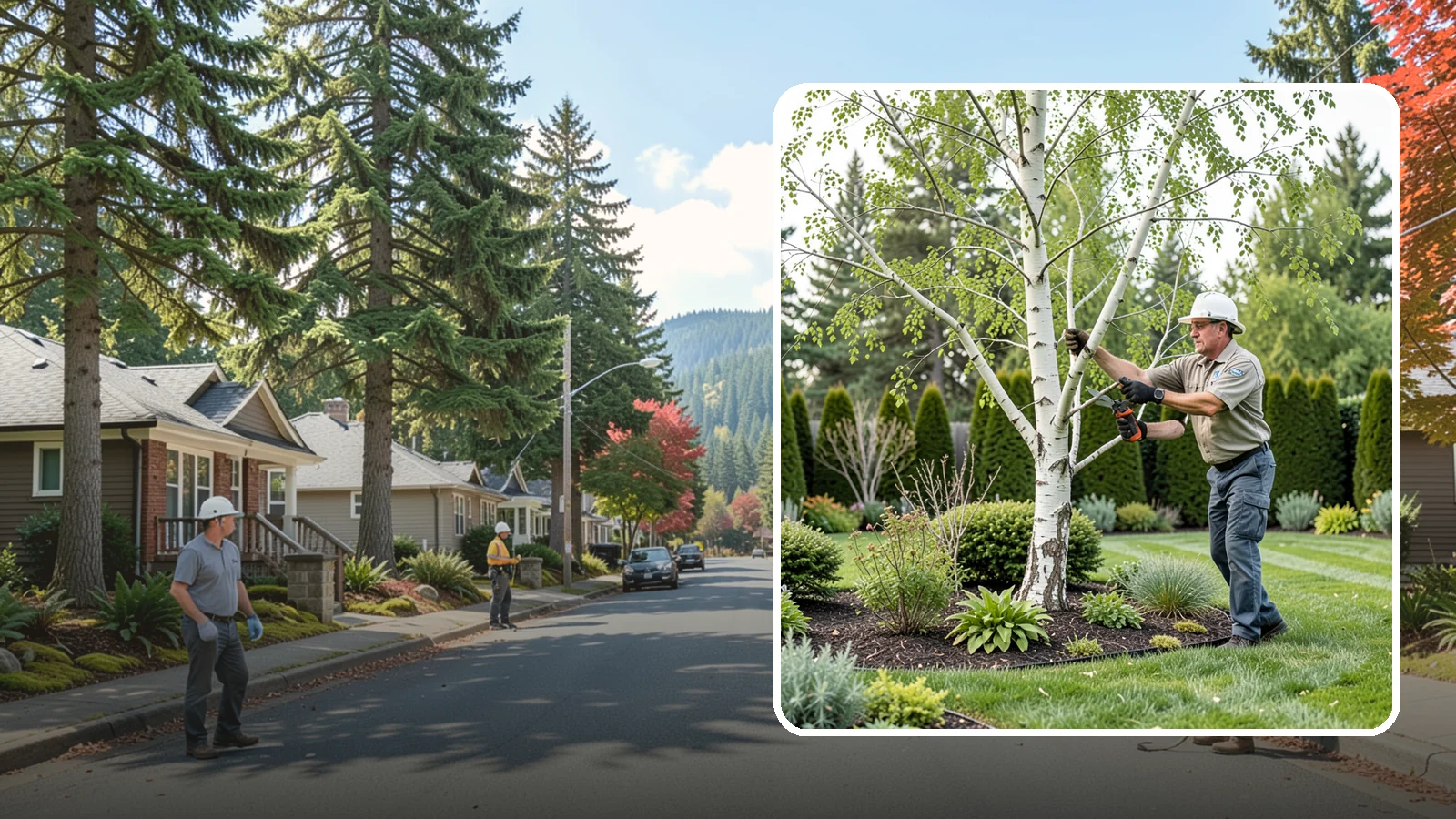 Birch Tree Pruning in Hunts Point, King County, WA - Well-timed birch pruning that limits heavy sap bleeding while improving health and structure.