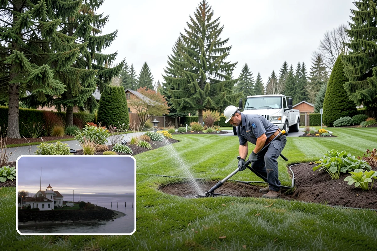 Birch Tree Pruning in Mukilteo, Snohomish County, WA - Timed to limit heavy sap bleeding