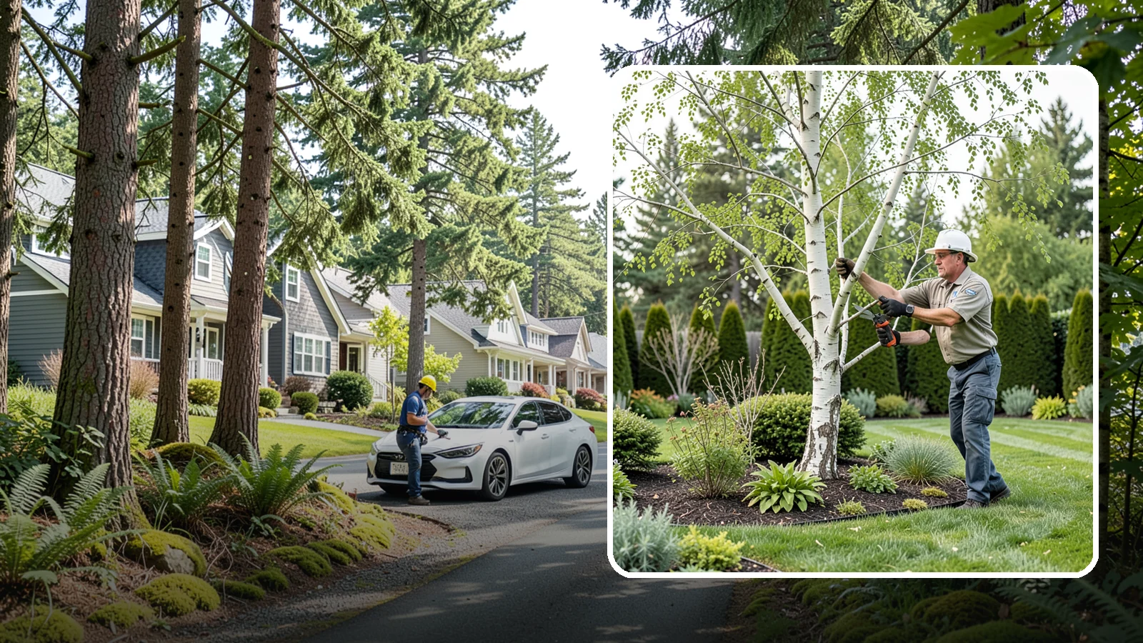 Birch Tree Pruning in Normandy Park, King County, WA - Well-timed birch pruning that limits heavy sap bleeding while improving health and structure.