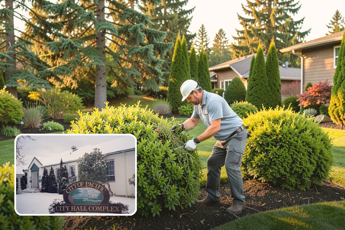 Birch Tree Pruning in Pacific, King County, WA - Timed to limit heavy sap bleeding