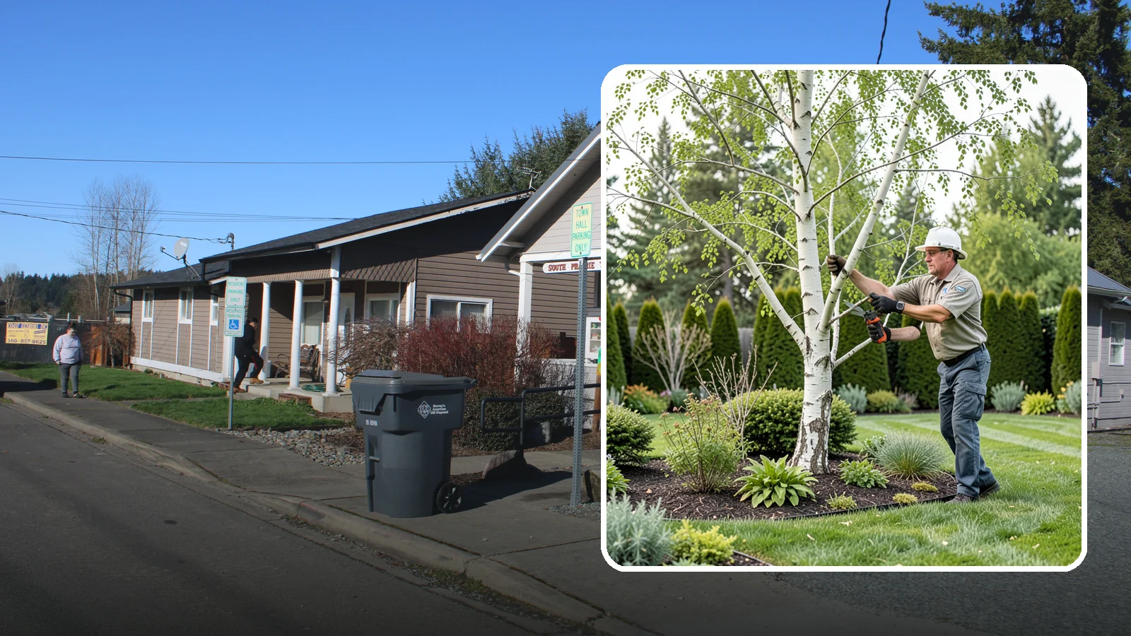 Birch Tree Pruning in South Prairie, Pierce County, WA - Well-timed birch pruning that limits heavy sap bleeding while improving health and structure.