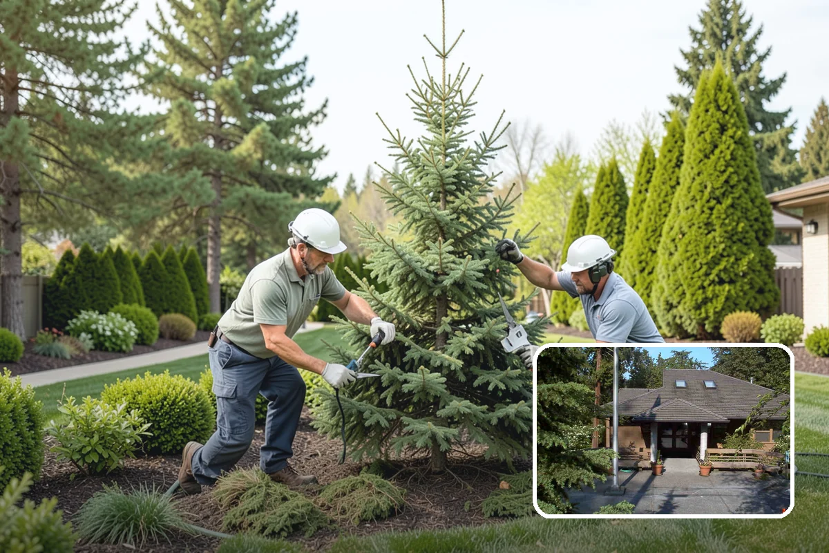 Birch Tree Pruning in Yarrow Point, King County, WA - Timed to limit heavy sap bleeding