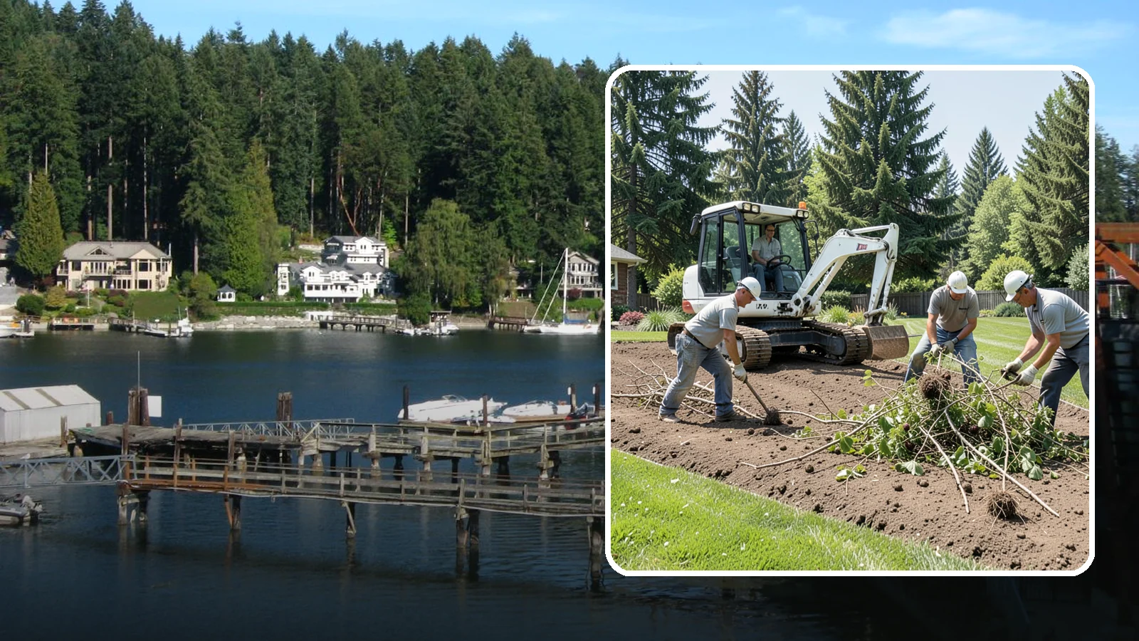 Blackberry Removal in Gig Harbor, Pierce County, WA - Complete removal of invasive Himalayan blackberry, including root crowns, to reclaim your property for good.