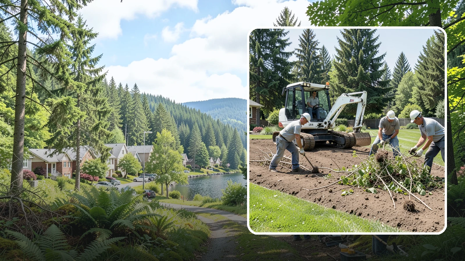 Blackberry Removal in Lake Forest Park, King County, WA - Complete removal of invasive Himalayan blackberry, including root crowns, to reclaim your property for good.