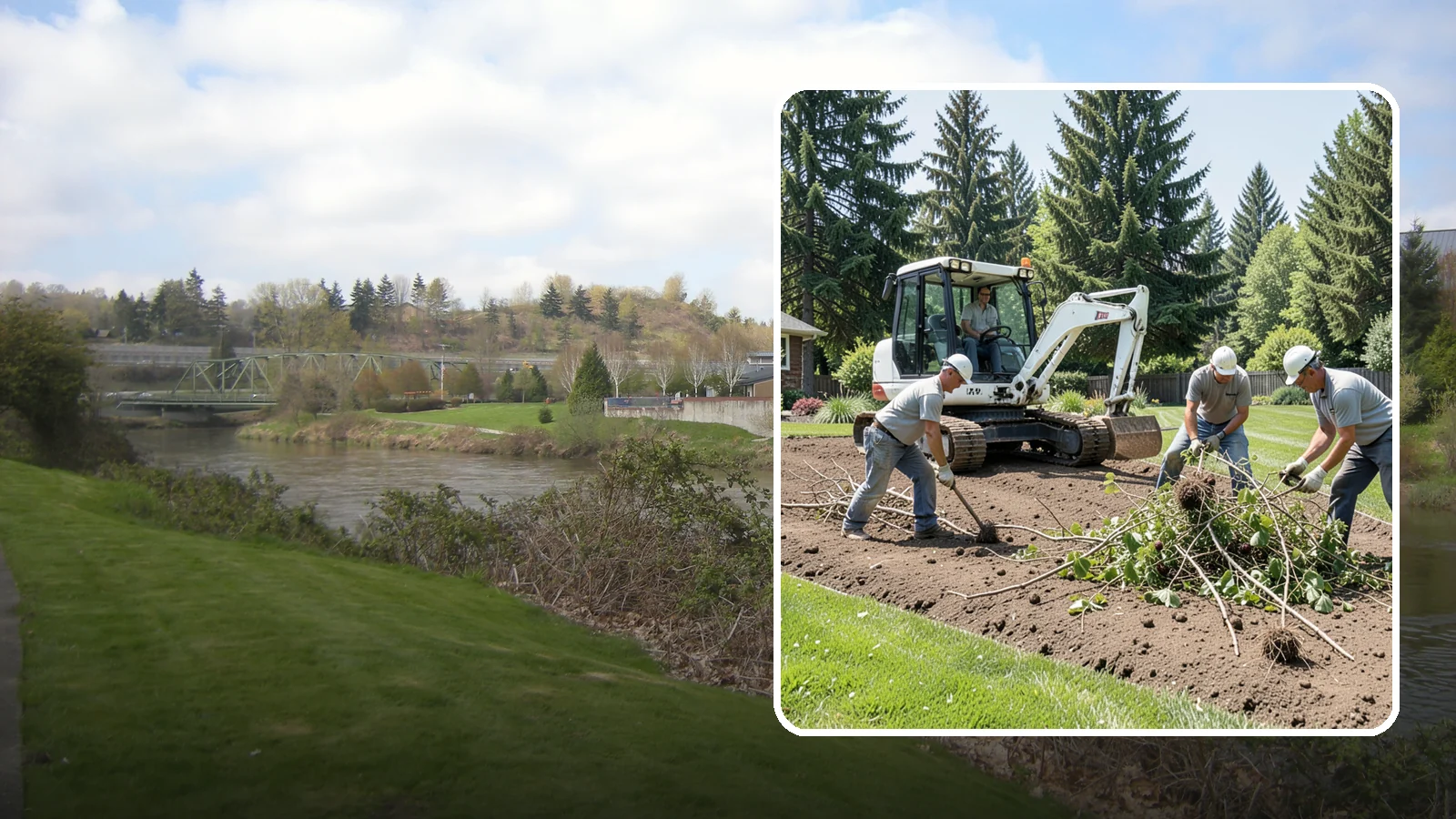 Blackberry Removal in Tukwila, King County, WA - Complete removal of invasive Himalayan blackberry, including root crowns, to reclaim your property for good.