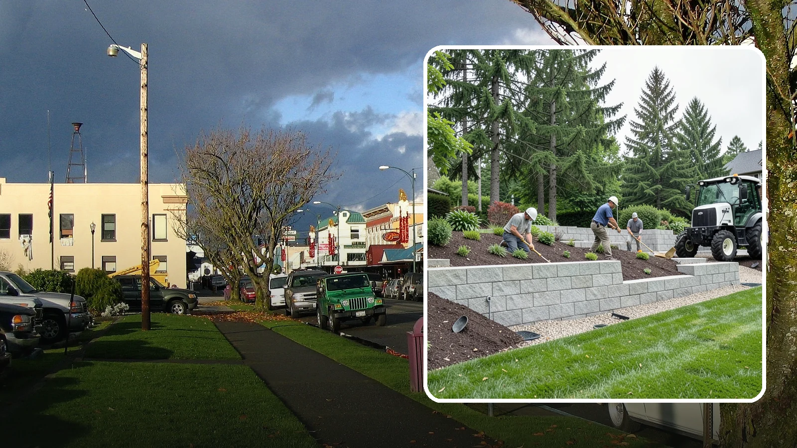 Block Wall Installation in Arlington, Snohomish County, WA - We build engineered concrete block retaining walls with the drainage systems essential for saturated Northwest slopes.