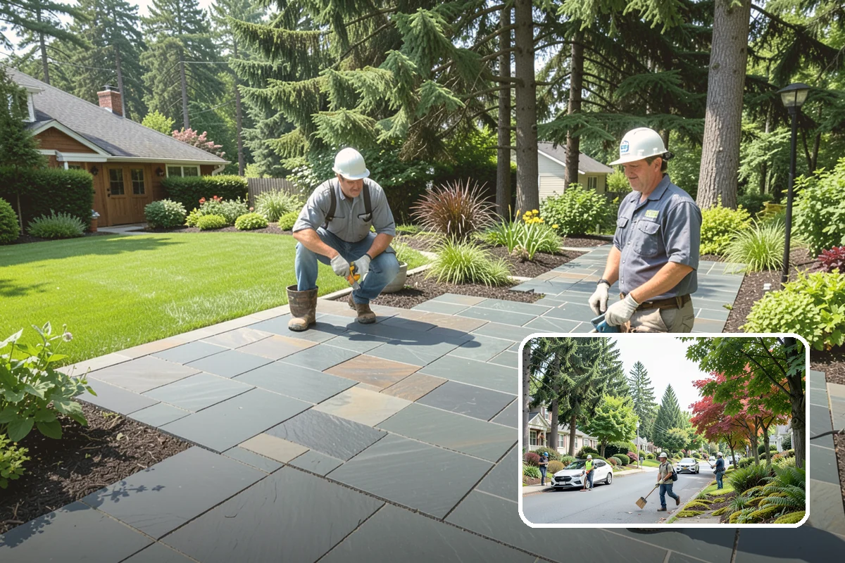 Block Wall Installation in Beaux Arts Village, King County, WA - Engineered drainage relieves hydrostatic pressure