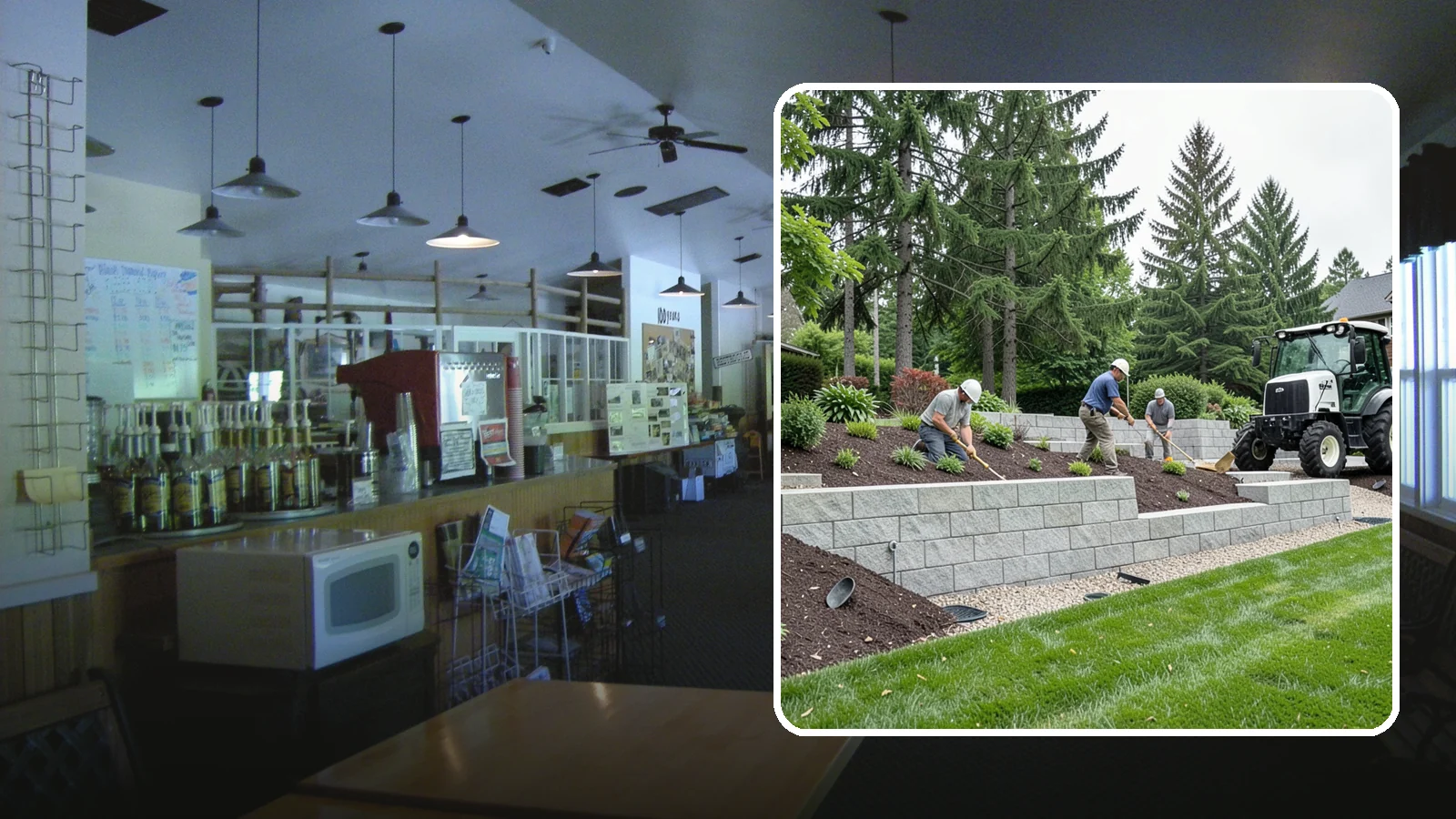 Block Wall Installation in Black Diamond, King County, WA - We build engineered concrete block retaining walls with the drainage systems essential for saturated Northwest slopes.