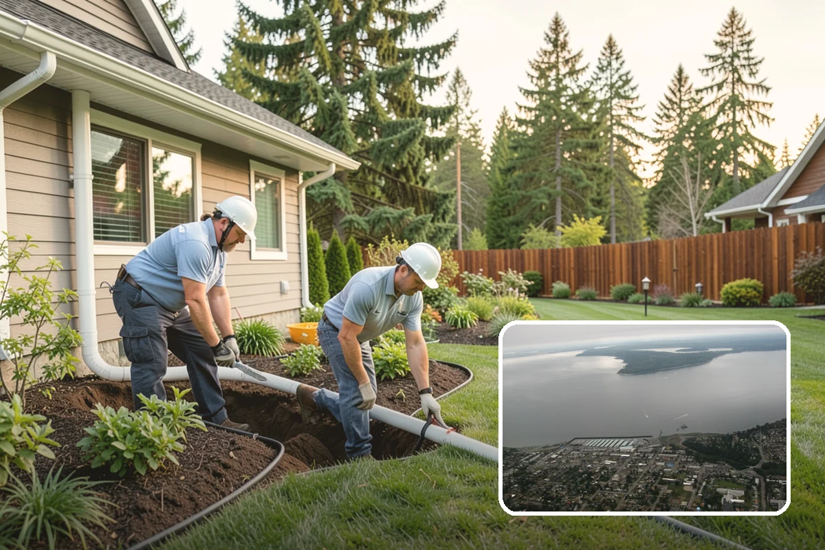 Block Wall Installation in Des Moines, King County, WA - Engineered drainage relieves hydrostatic pressure