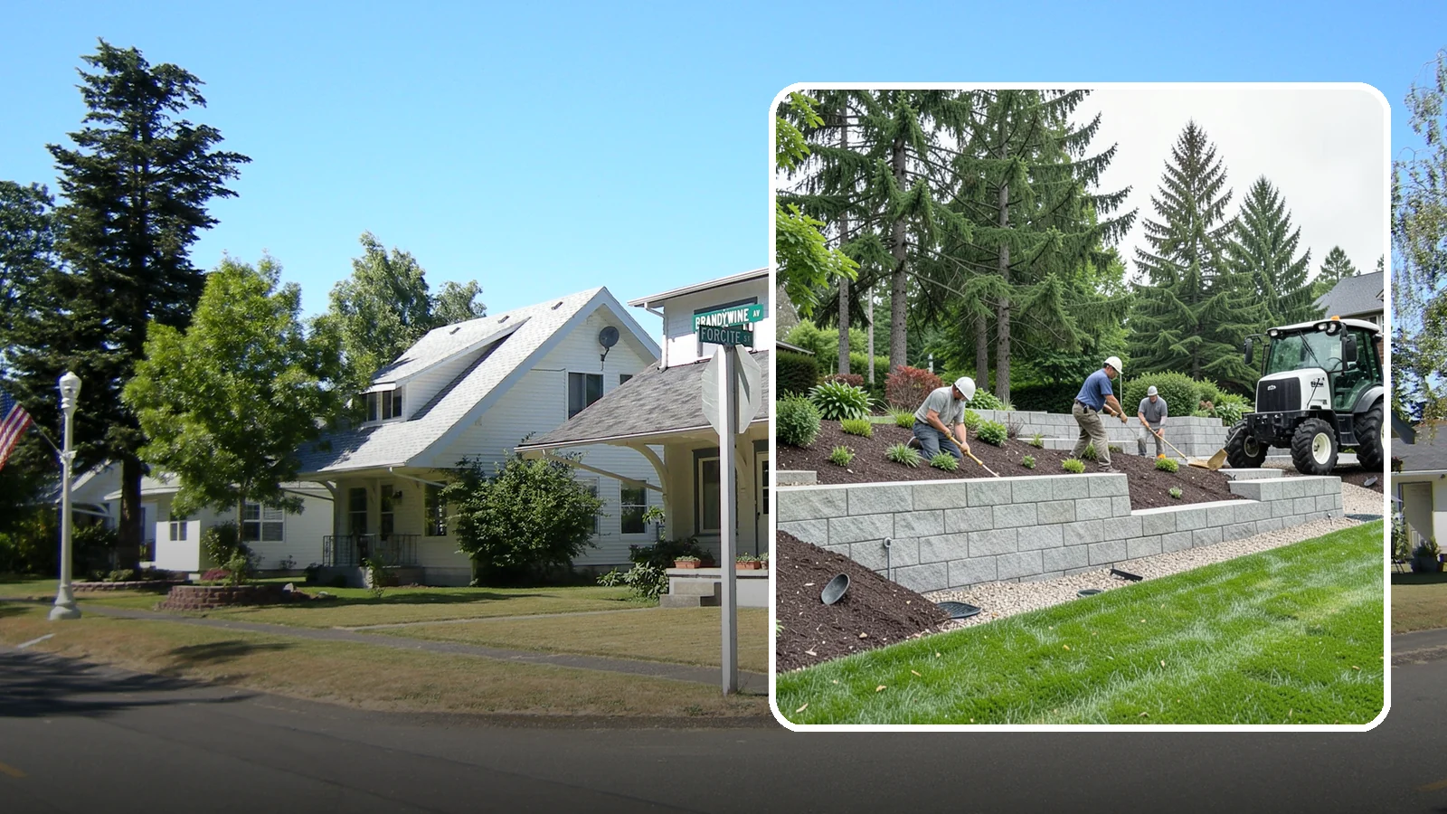 Block Wall Installation in DuPont, Pierce County, WA - We build engineered concrete block retaining walls with the drainage systems essential for saturated Northwest slopes.