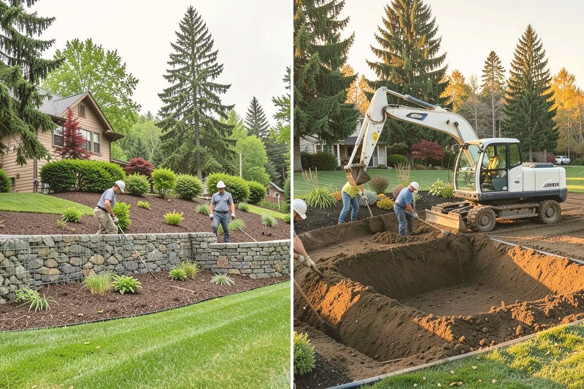Block Wall Installation in Kent, King County, WA - Excavate and compact a level leveling-pad base