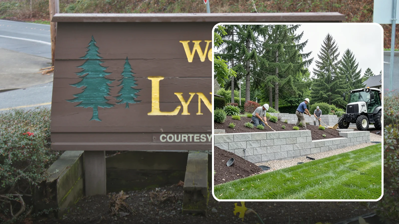 Block Wall Installation in Lynnwood, Snohomish County, WA - We build engineered concrete block retaining walls with the drainage systems essential for saturated Northwest slopes.