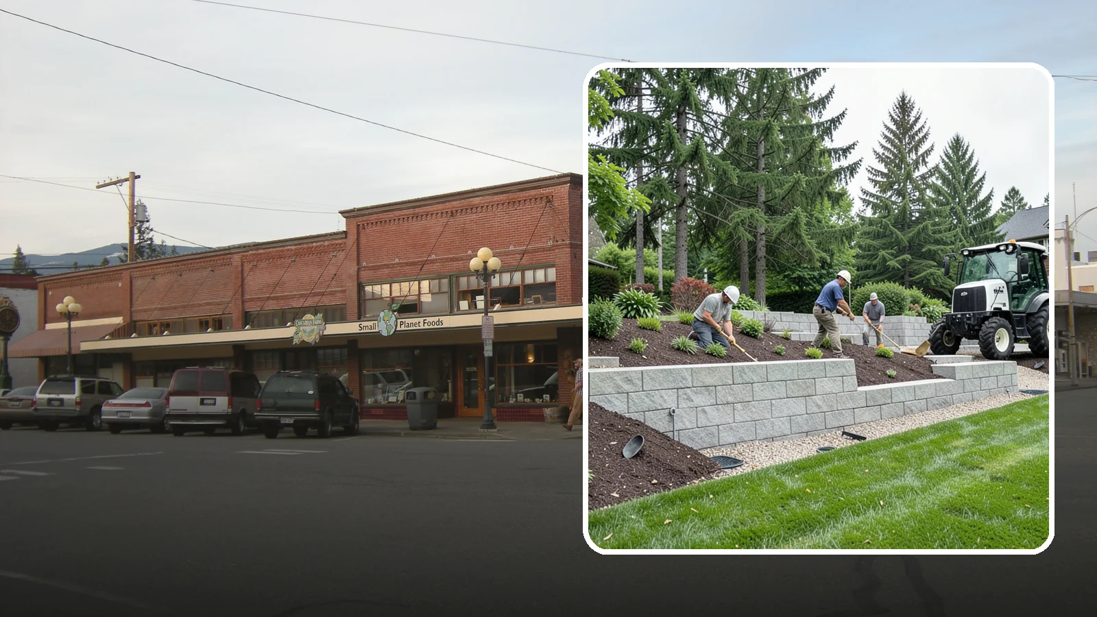 Block Wall Installation in Sedro-Woolley, Skagit County, WA - We build engineered concrete block retaining walls with the drainage systems essential for saturated Northwest slopes.