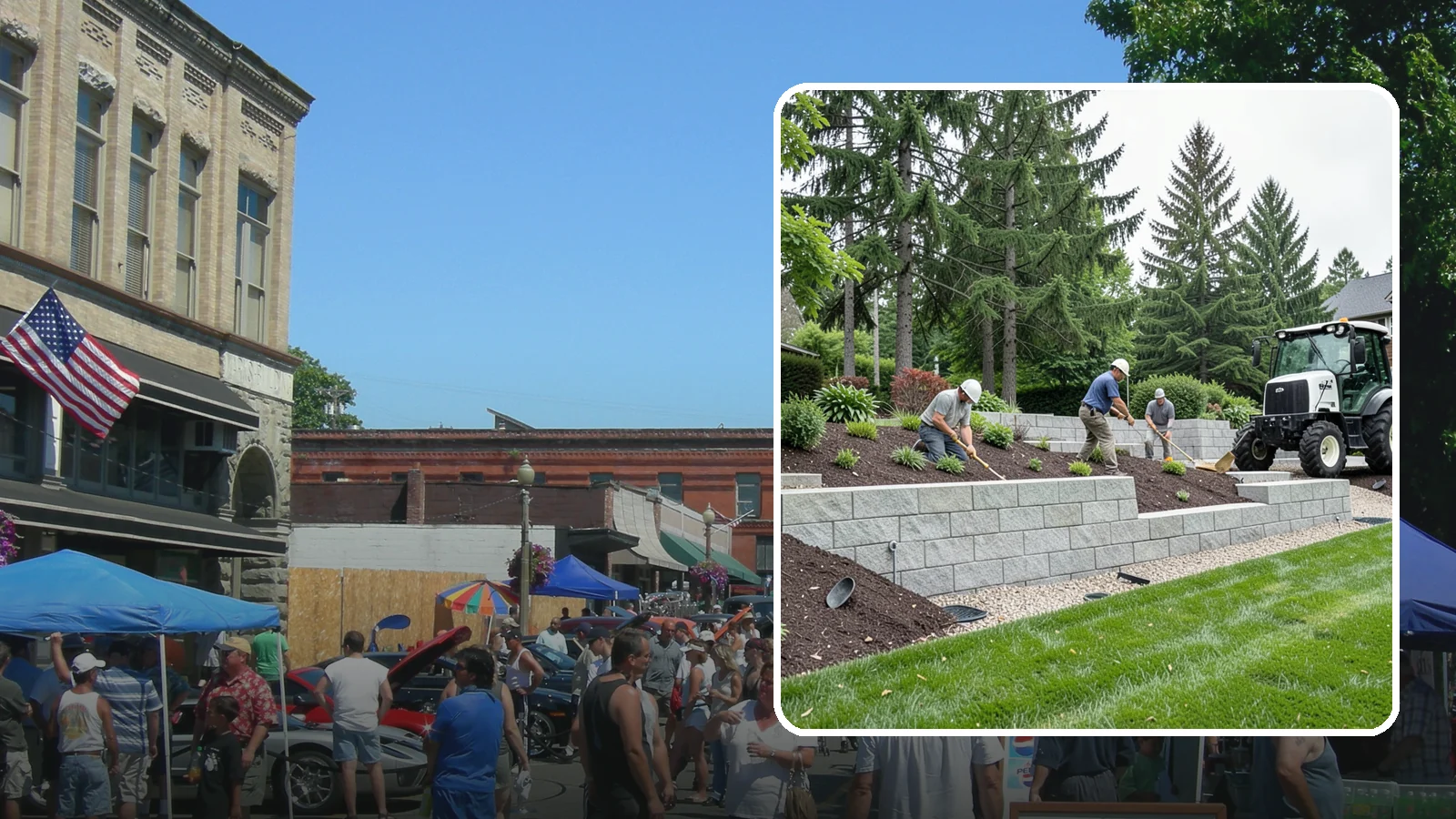 Block Wall Installation in Snohomish, Snohomish County, WA - We build engineered concrete block retaining walls with the drainage systems essential for saturated Northwest slopes.