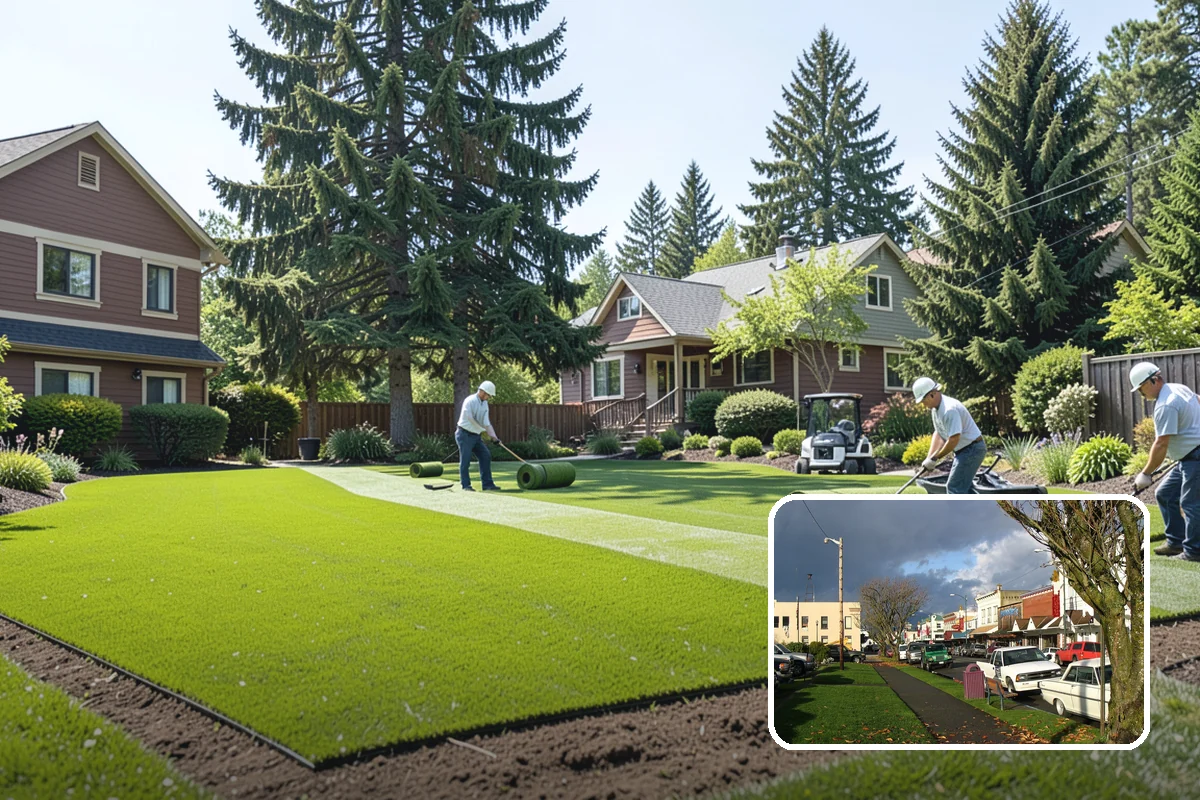 Bluestone Installation in Arlington, Snohomish County, WA - Sophisticated blue-gray color that complements evergreens