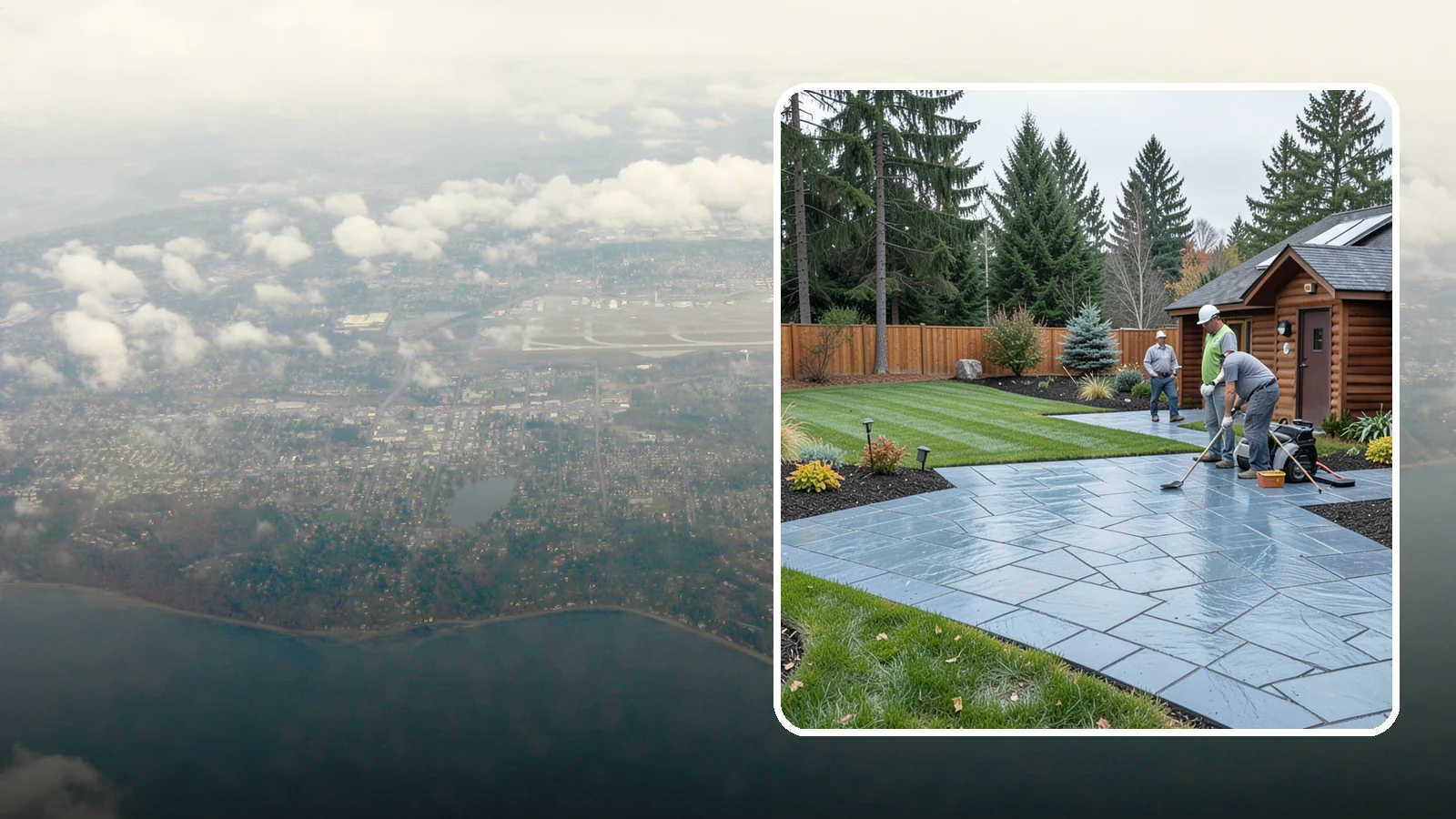 Bluestone Installation in Burien, King County, WA - Dense blue-gray sandstone pavers with a refined thermal or natural-cleft finish, perfect for elegant Northwest patios and...