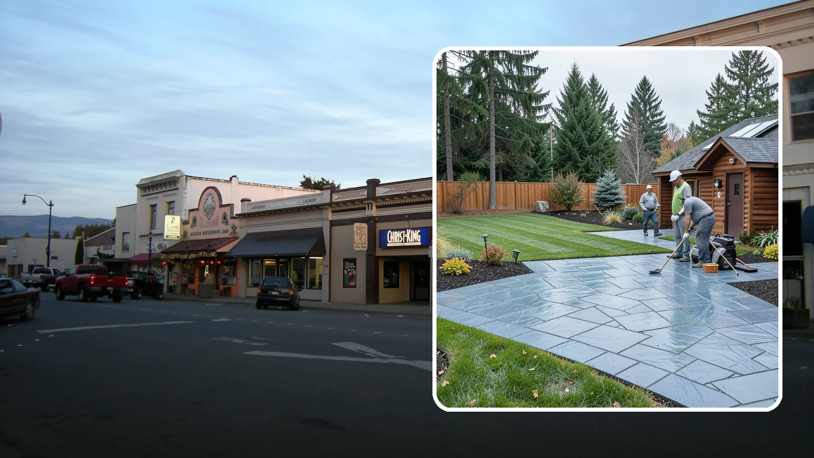 Bluestone Installation in Burlington, Skagit County, WA - Dense blue-gray sandstone pavers with a refined thermal or natural-cleft finish, perfect for elegant Northwest patios and...