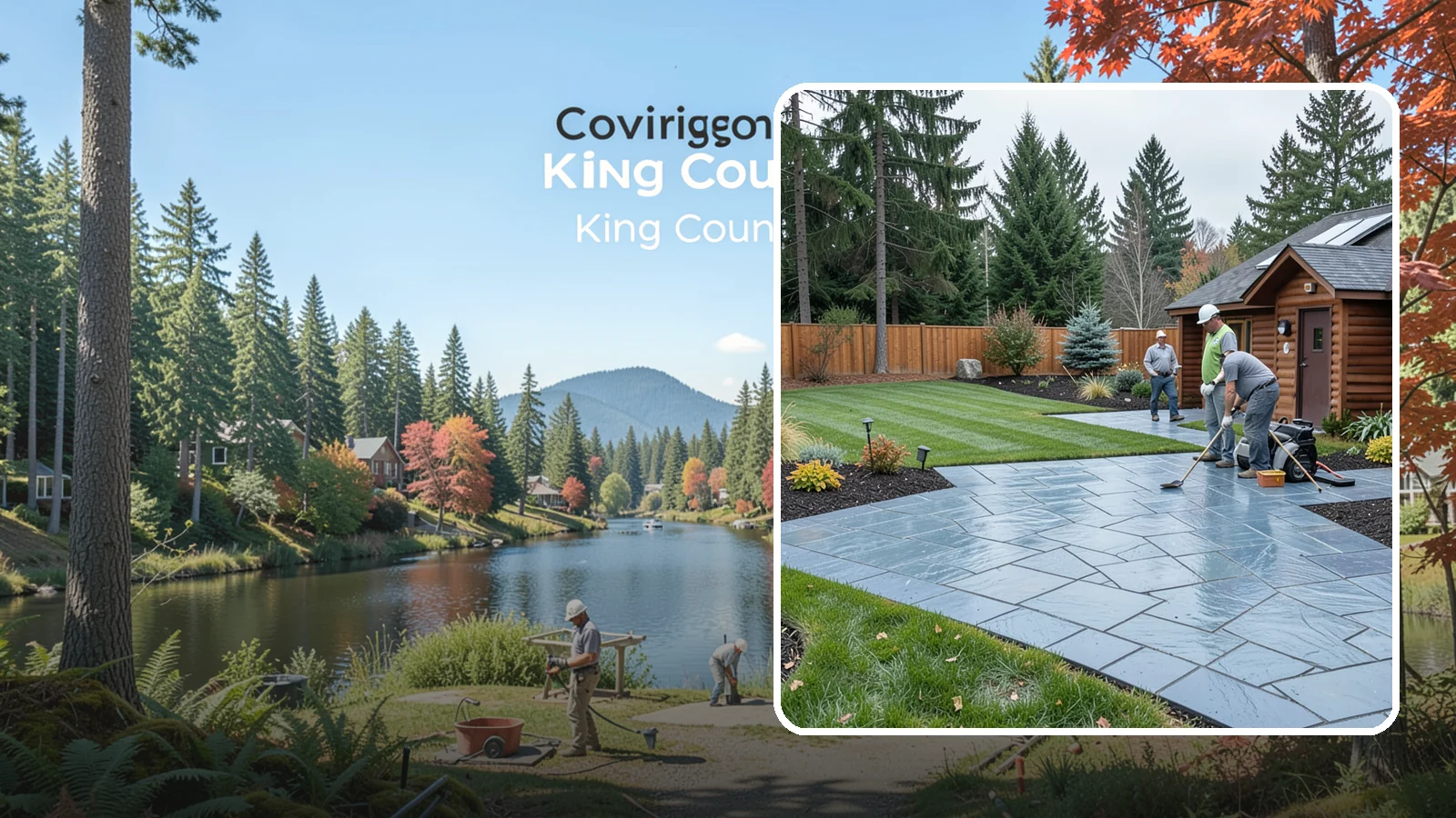 Bluestone Installation in Covington, King County, WA - Dense blue-gray sandstone pavers with a refined thermal or natural-cleft finish, perfect for elegant Northwest patios and...
