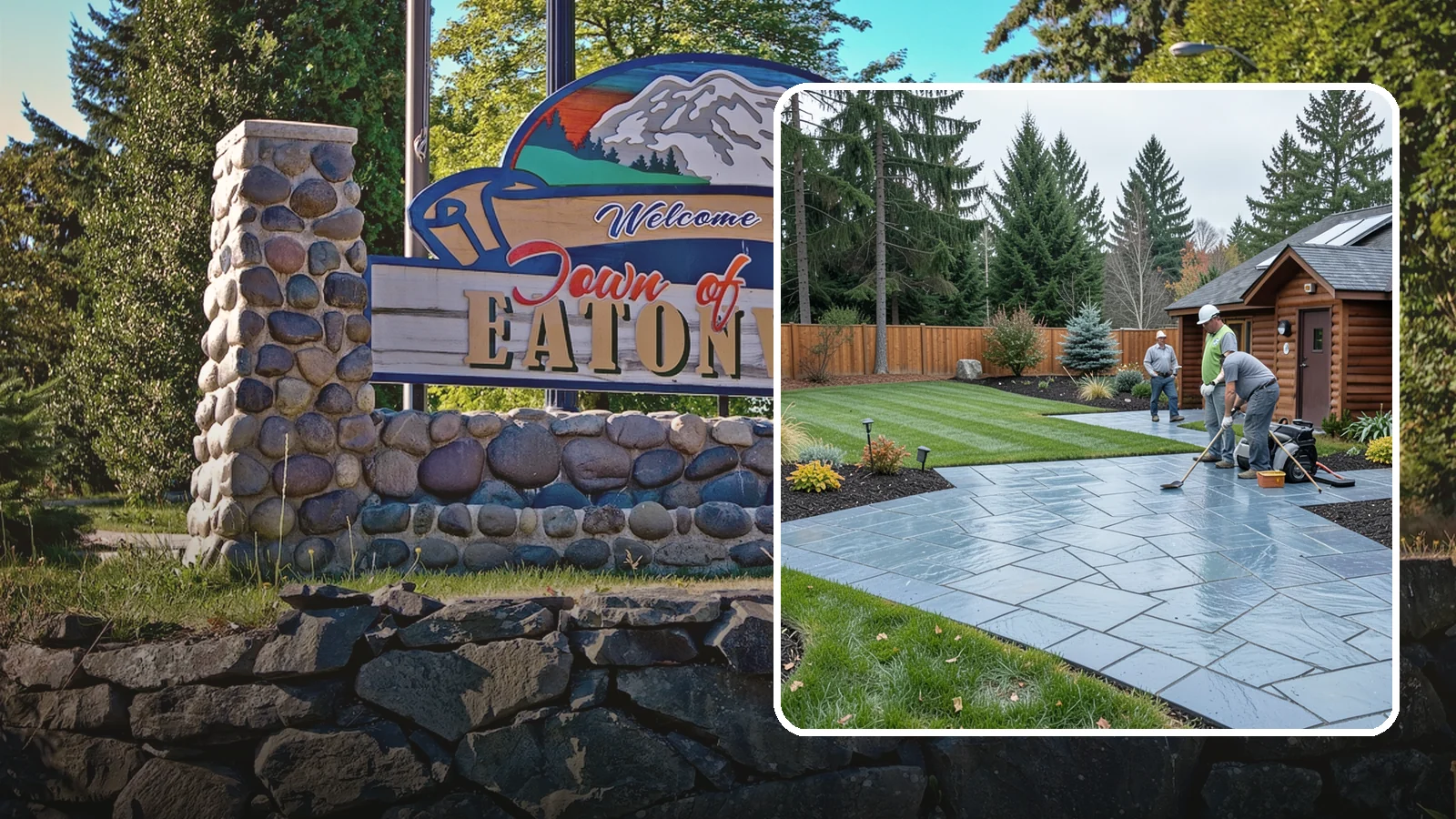 Bluestone Installation in Eatonville, Pierce County, WA - Dense blue-gray sandstone pavers with a refined thermal or natural-cleft finish, perfect for elegant Northwest patios and...