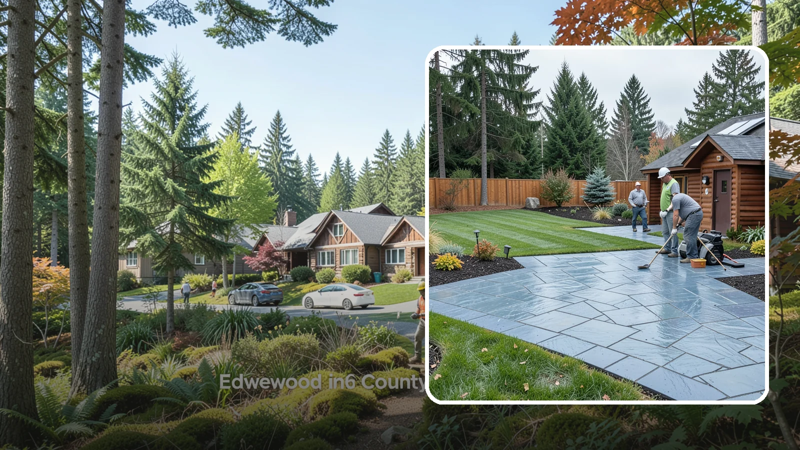 Bluestone Installation in Edgewood, Pierce County, WA - Dense blue-gray sandstone pavers with a refined thermal or natural-cleft finish, perfect for elegant Northwest patios and...