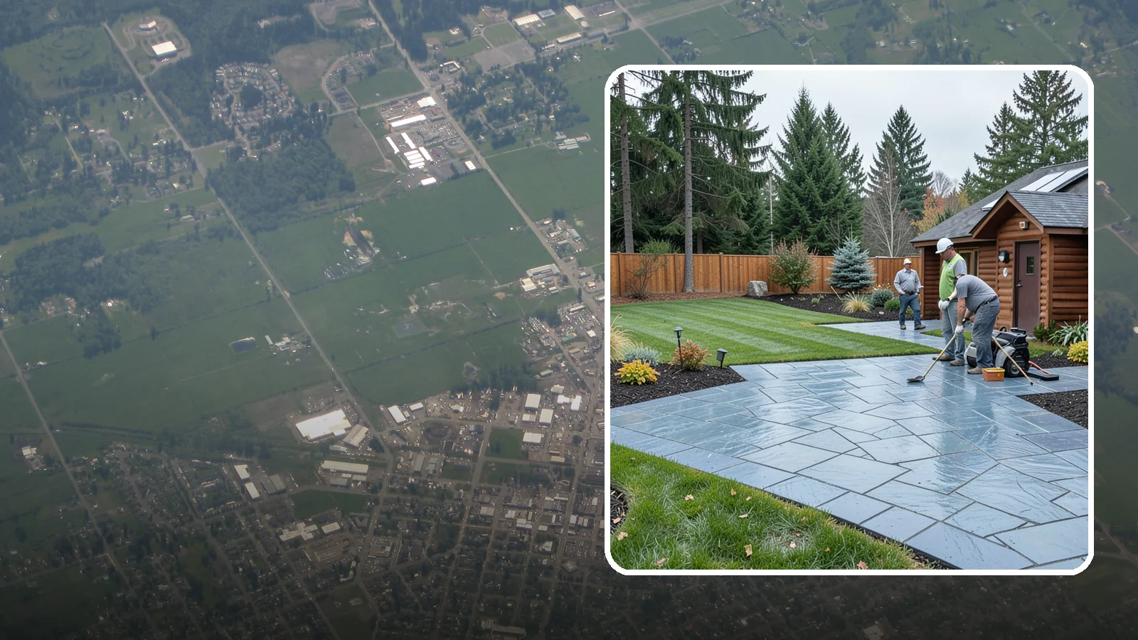 Bluestone Installation in Enumclaw, King County, WA - Dense blue-gray sandstone pavers with a refined thermal or natural-cleft finish, perfect for elegant Northwest patios and...