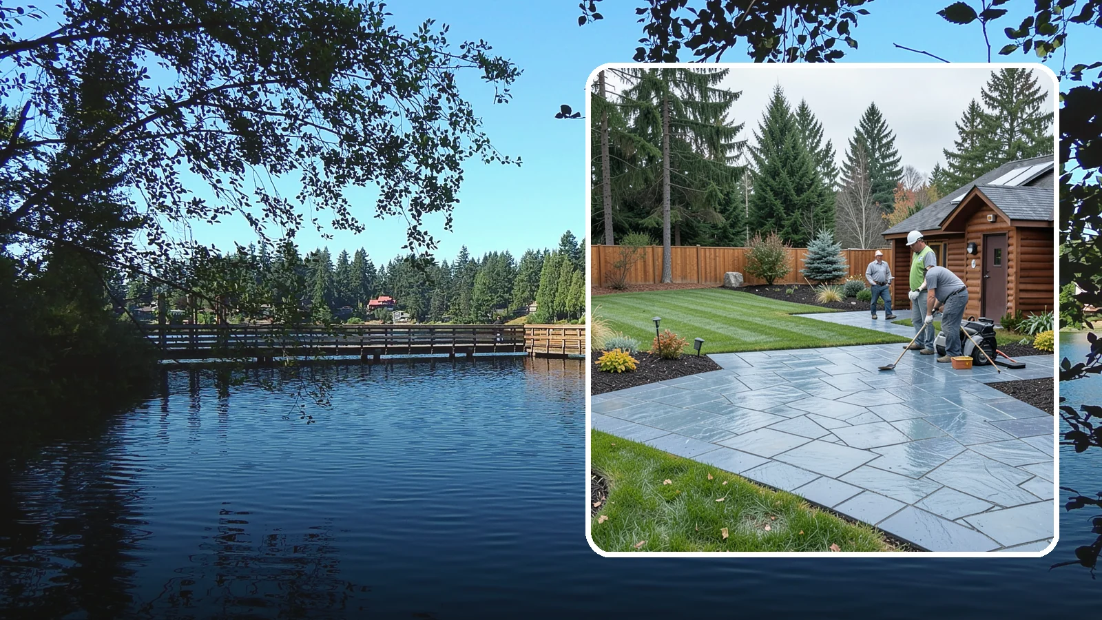 Bluestone Installation in Federal Way, King County, WA - Dense blue-gray sandstone pavers with a refined thermal or natural-cleft finish, perfect for elegant Northwest patios and...