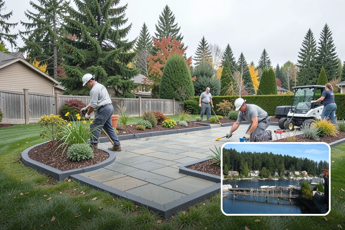 Bluestone Installation in Gig Harbor, Pierce County, WA - Sophisticated blue-gray color that complements evergreens
