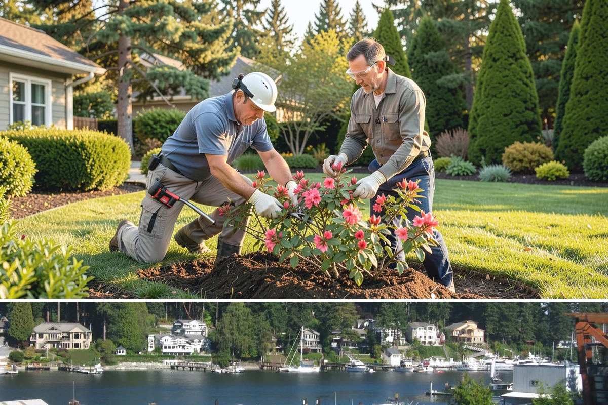 Bluestone Installation in Gig Harbor, Pierce County, WA - Ideal in the spring-to-fall dry window so bedding compacts cleanly and any sealer fully cures before winter rains.