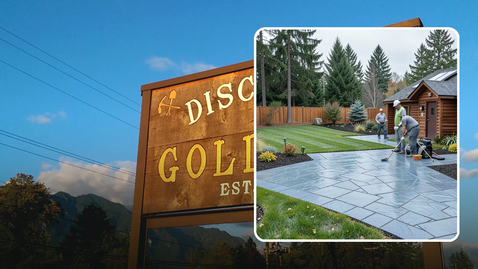 Bluestone Installation in Gold Bar, Snohomish County, WA - Dense blue-gray sandstone pavers with a refined thermal or natural-cleft finish, perfect for elegant Northwest patios and...